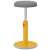Leitz Ergo Cosy Active adjustable height sit-stand stool in yellow with grey seat