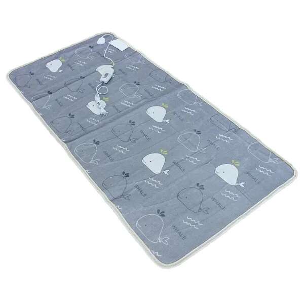 Elektrická vyhrievaná detská deka, 150 x 70 cm, vzor veľryby