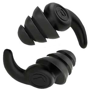 Többször használatos szilikon füldugók zajcsökkentésre, fekete, pár - Füldugó