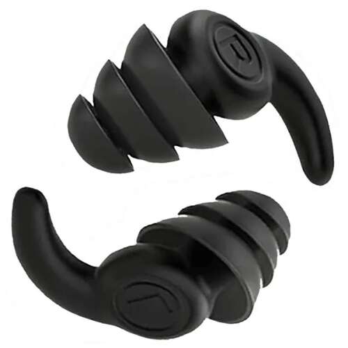 Többször használatos szilikon füldugók zajcsökkentésre, fekete, pár