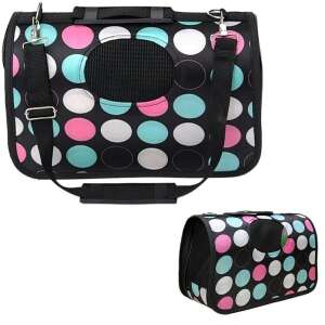 Kisállat szállítótáska pöttyös mintával, fekete, rózsaszín, fehér, kék, macskák és kutyák számára, utazás, szállítás - Hordozó, autós box kisállatoknak