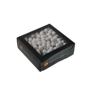 144 db 2 cm-es fehér üveg karácsonyi dísz - Nonbrand Karácsonyfadísz