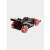 A piros és fekete távirányítású kaszkadőrautó hátsó nézete, Forza 9 Overlord, 1:12 méretarányú