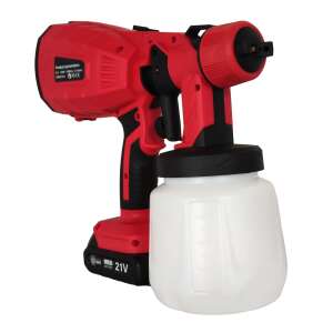 DDT akkumulátoros festőpisztoly, 21V, 1000ml, piros - DDT