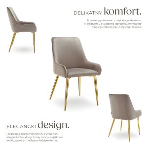 Avane Upholstered Chair, Velvet Look, 120 kg Load Capacity 112291539 - Furniture