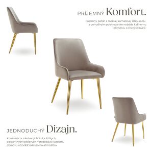 Avane Upholstered Chair, Velvet Look, 120 kg Load Capacity 137590241 - Dining chair