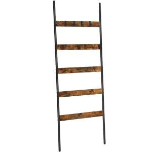 Рафт за тоалетна, Nancy Homestore, дърво/стомана, кафяво/черно, 70 x 30 x 121,5 cm 109385470