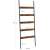 VASAGLE 5-Tier Ladder Shelf, Steel Frame, Removable Hooks, 65x178cm, Rustic Brown and Black 109385470