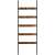 VASAGLE 5-Tier Ladder Shelf, Steel Frame, Removable Hooks, 65x178cm, Rustic Brown and Black 109385470