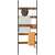 VASAGLE 5-Tier Ladder Shelf, Steel Frame, Removable Hooks, 65x178cm, Rustic Brown and Black 109385470