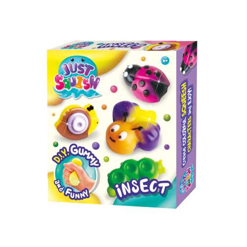 Just Squish DIY Gummy Insect Squishy készlet, készíts színes, formázható figurákat és élvezd! - Paulinda