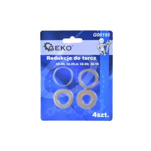 4 db szűkítő készlet 32 mm-es furatú tárcsákhoz, Geko G00195 109405090 - Geko