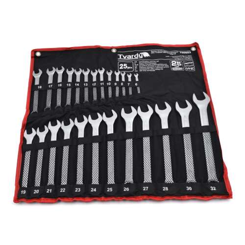 25 pc 6-32 mm CRV Steel Wrench Set, Tvardy T00653 109406196