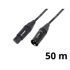Thunder MC199-50 XLR kábel, 50 méter, hím - nőstény, professzionális hangkábel - XLR kábel