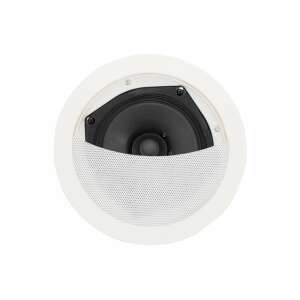 Thunder ECS-5T 5 hüvelykes mennyezeti hangszóró, fehér, elülső nézet, a hangszóró kúpjával - Thunder