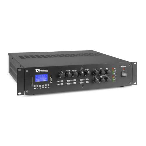 Power Dynamics PRM1202 2 zónás erősítő MP3 lejátszóval, Bluetooth-tal és LCD kijelzővel - Power Dynamics
