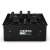 Reloop RMX-10 BT 2 csatornás DJ keverő Bluetooth-al, oldalnézet a fejhallgató és mikrofon csatlakozókkal