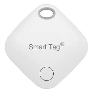 White Smart Tag GPS Tracker for Apple Find My, compatible with Apple devices, for keys, wallets, pets, and more - Tracking