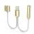 Lightning és Jack adapter női Lightning porttal, férfi Lightning porttal és 3,5 mm-es női porttal, Arany