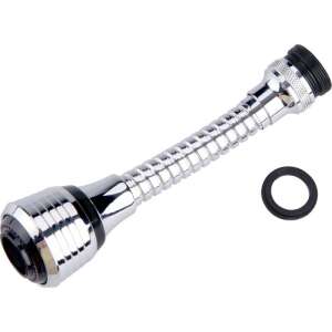 Perlator (Luftsprudler für den Auslauf), M22 Innen-/M24 Außengewinde, 7 cm flexibler Schaft, BALETTO, SONATA, für Armaturen 109409564 - Extol