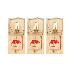 Mausenfalle, Holz, 3 Stück - Lebendfallen