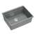 Logan 100 Grey Metallic Granitspüle, schräge Ansicht