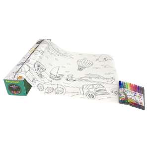 Rolka do kolorowania o tematyce transportowej z markerami - Książka