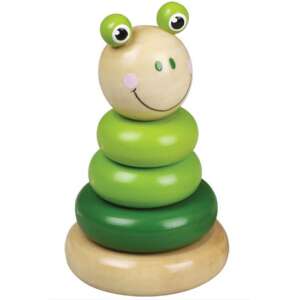 Montessori Holz Stapelturm mit Tierkopf, Entwicklungsspielzeug für Kleinkinder - Babywalker, Lauflernhilfen und Entwicklungsspiele für Kleinkinder