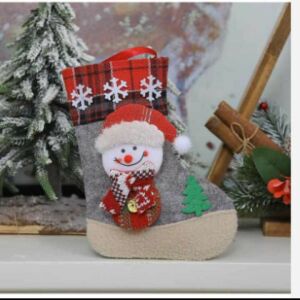 Karácsonyi kis méretű akasztós mikulás zokni dekoráció, Jingle Bells - Hóember 145029310 - Szezonális dekoráció