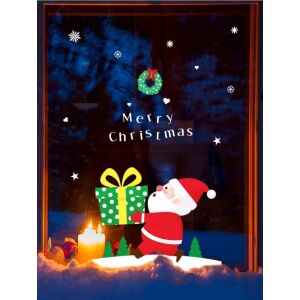 Karácsonyi  sztatikus ablakmatrica, Vanco-Up - Télapó csomaggal 145029299 - Ablakmatrica