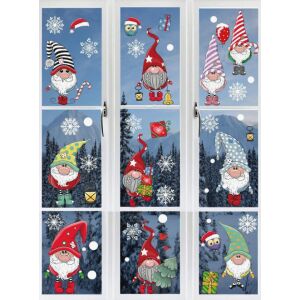 Karácsonyi sztatikus ablakmatrica, Vanco-Up - Karácsonyi manók ajándékokkal 145076720 - Ablakmatrica