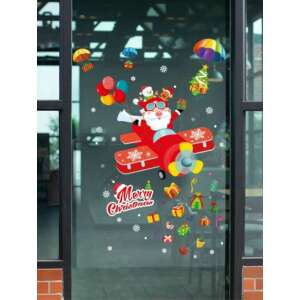 Karácsonyi ablakmatrica, Télapó repülővel, Vanco-Up - Ablakmatrica