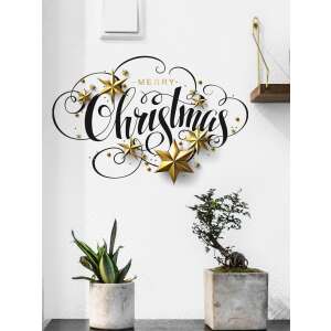 Karácsonyi ablakmatrica arany csillagokkal, Vanco-Up - Ablakmatrica