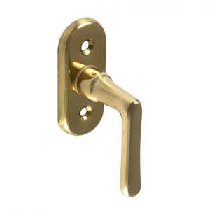 Brass window handle, L-shaped, for windows and doors - Gomboss