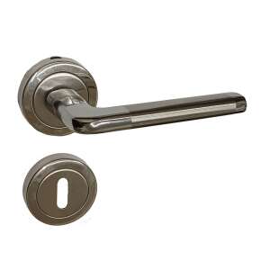 Lindo Körrozettás Szatén és fényes króm WC door handle, satin and polished chrome finish - Open shutter