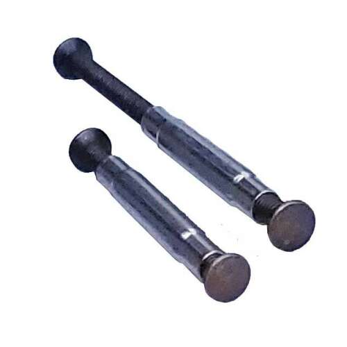 Set of 2 security screws for door handles, prevents removal from the outside, antique finish