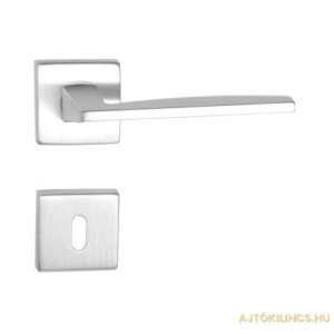Modena (Light) Square Rosette Satin Chrome Door Handle - Forme