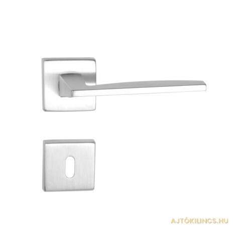 Modena (Light) Square Rosette Satin Chrome Door Handle