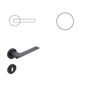 Mantis Körrozettás Fekete Szín BB Gomb/Kilincs 109422328 - Perfekto