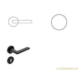 Alpha Körrozettás Fekete Szín BB Gomb/Kilincs 109422329 - Perfekto