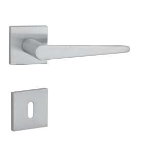 Aprile ARNICA Négyzetrozettás Q SLIM 7MM MSC - Szatén króm BB door handle, satin chrome finish - Aprile