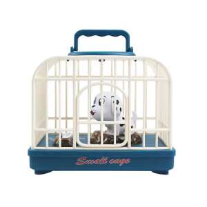 Interaktív LED Kiskutya Ketrecben - Hanghatással - 15x13x10cm