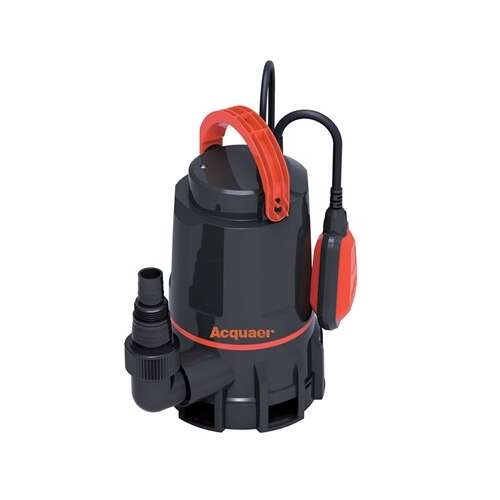 Pompa submersibilă Acquaer EKS-1000PW pentru apă murdară, 1000W, cu întrerupător cu flotor, cablu de 10m, cot de 90°, conector universal pentru furtun