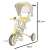 TRIKE FIX V4 tricycle dimensions, yellow-grey, size information