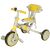 TRIKE FIX V4 tricycle with back support, yellow-grey