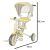 TRIKE FIX V4 tricycle with sun canopy dimensions, yellow-grey