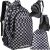 Kruzzel karierter Rucksack und Turnbeutel Set