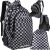 Kruzzel karierter Rucksack und Turnbeutel Set Collage