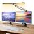 IZOXIS dual head adjustable desk lamp illuminating dual monitors