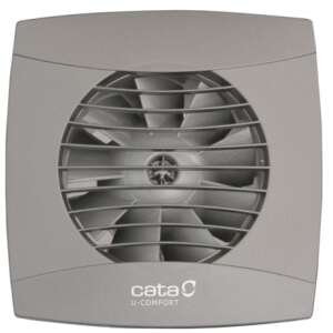 Вентилатор за баня Cata UC-10 TIMER SILVER, 100 mm, сребърен, тих, таймер, баня, кухня - Cata